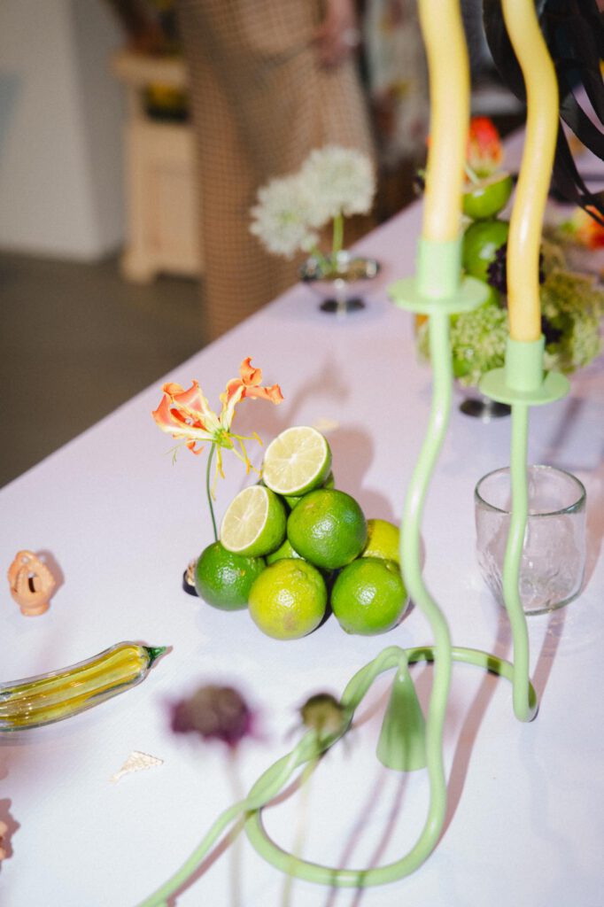fruits and flower sculpture tablesetup